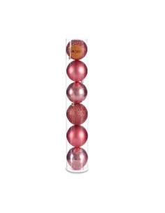 Lot de boules de Noël Krist+ 00800 Rose Plastique (24 Unités) 2