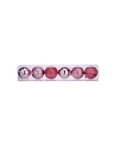 Lot de boules de Noël Krist+ 00788 Rose Plastique Ø 8 cm (24 Unités) 2