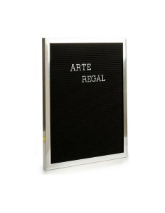 Cadre Argenté Noir Panneau 144 Lettres (2,5 x 50,5 x 40,5 cm) (12 Unités) 2