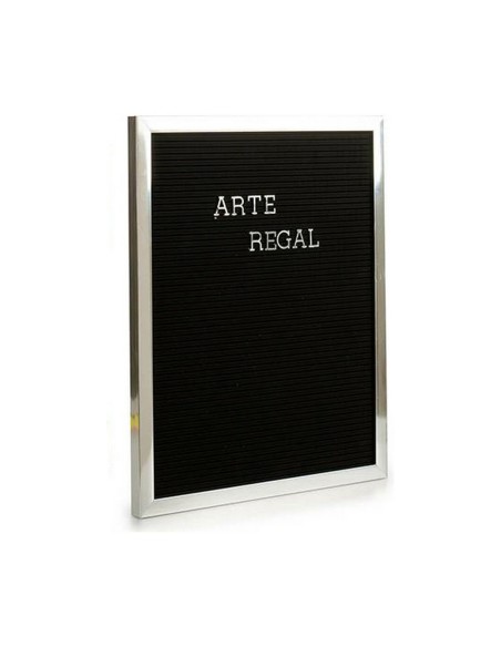 Cadre Argenté Noir Panneau 144 Lettres (2,5 x 50,5 x 40,5 cm) (12 Unités)
