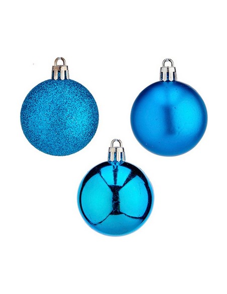 Lot de boules de Noël Krist+ K1912484-2 Bleu Plastique (12 Unités)