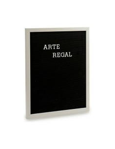 Cadre Noir Blanc Panneau 144 Lettres (2,5 x 50,5 x 40,5 cm) (12 Unités) 2