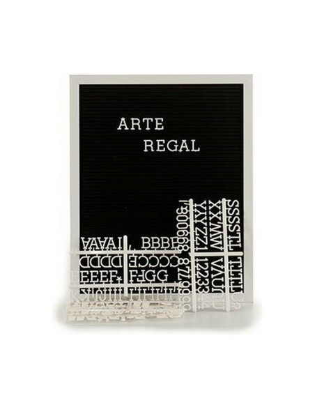 Cadre Noir Blanc Panneau 144 Lettres (2,5 x 50,5 x 40,5 cm) (12 Unités)
