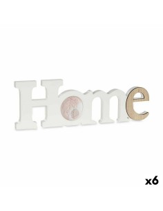 Cadre photo Home Blanc Marron Bois MDF 40 x 13,5 x 1,7 cm (6 Unités)