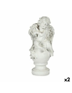 Figurine Décorative Ange Blanc 22 x 22 x 48 cm (2 Unités)