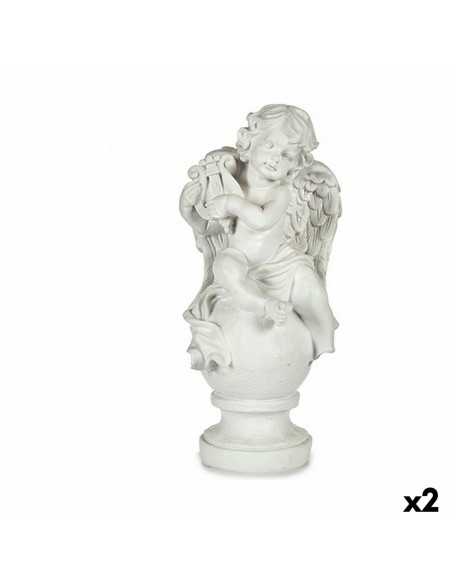 Figurine Décorative Ange Blanc 22 x 22 x 48 cm (2 Unités)
