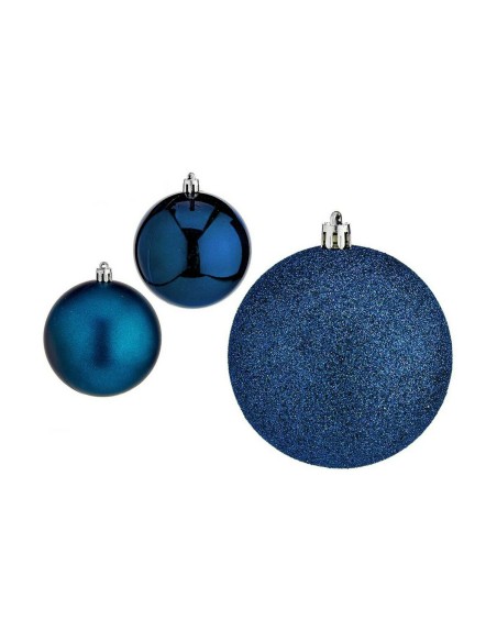 Lot de boules de Noël Krist+ 00830 Bleu Plastique (12 Unités)