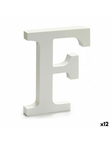 Lettre Pincello F Blanc 1,8 x 21 x 17 cm (12 Unités)