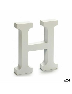 Lettre Pincello H Blanc 2 x 16 x 14,5 cm (24 Unités)