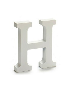 Lettre Pincello H Blanc 2 x 16 x 14,5 cm (24 Unités) 2
