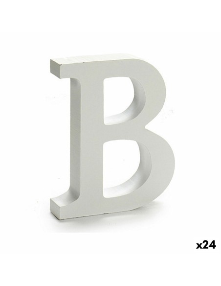 Lettre Pincello B Blanc 2 x 16 x 14,5 cm (24 Unités)