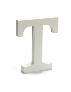 Lettre Pincello T Blanc 1,8 x 21 x 17 cm (12 Unités) 2