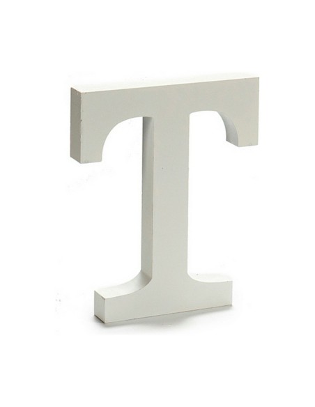 Lettre Pincello T Blanc 1,8 x 21 x 17 cm (12 Unités)