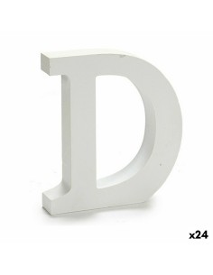 Lettre Pincello D Blanc 2 x 16 x 14,5 cm (24 Unités)