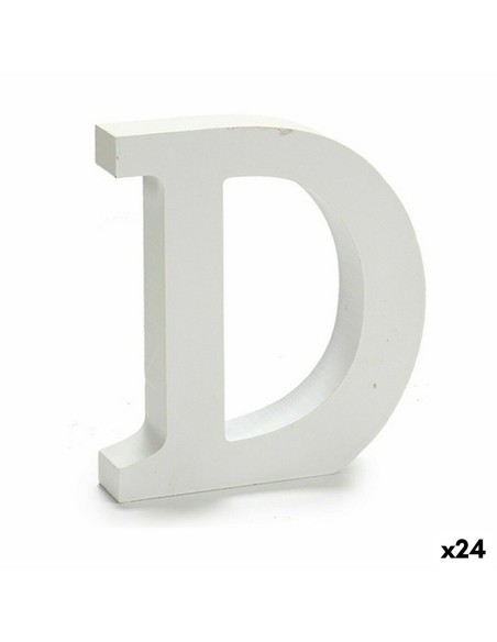 Lettre Pincello D Blanc 2 x 16 x 14,5 cm (24 Unités)