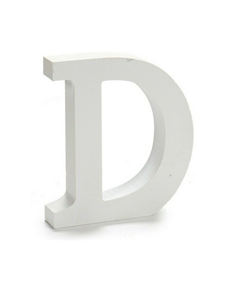Lettre Pincello D Blanc 2 x 16 x 14,5 cm (24 Unités)