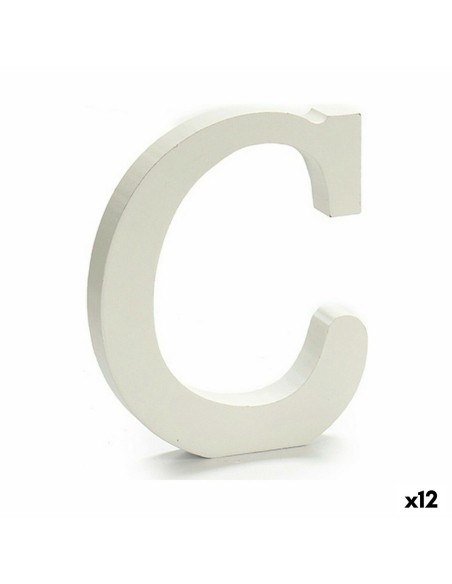 Lettre Pincello C Blanc 1,8 x 21 x 17 cm (12 Unités)