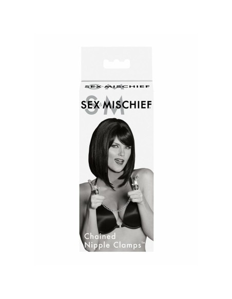 Pinces à mamelons enchaînées Sex & Mischief