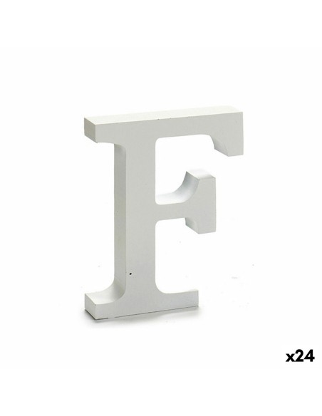 Lettre Pincello F Blanc 2 x 16 x 14,5 cm (24 Unités)