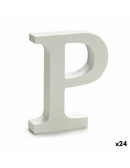 Lettre Pincello P Blanc 2 x 16 x 14,5 cm (24 Unités)