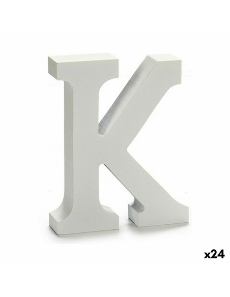 Lettre Pincello K Blanc 2 x 16 x 14,5 cm (24 Unités)
