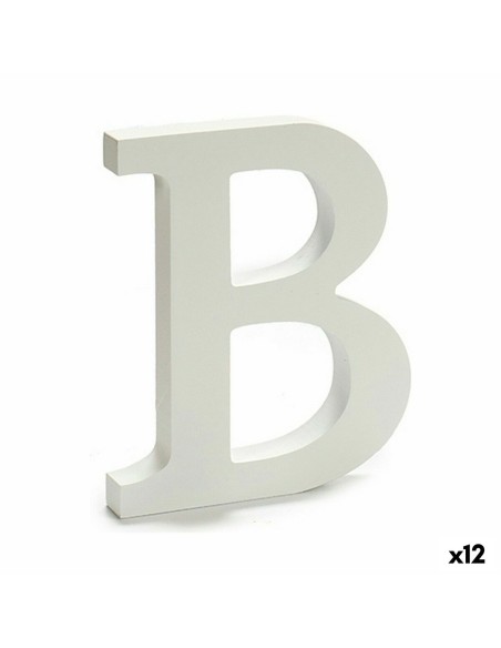 Lettre Pincello B Blanc 1,8 x 21 x 17 cm (12 Unités)