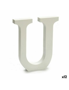 Lettre Pincello U Blanc 1,8 x 21 x 17 cm (12 Unités)