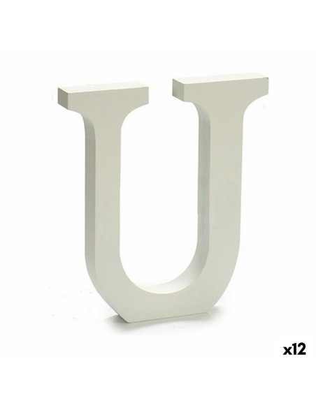 Lettre Pincello U Blanc 1,8 x 21 x 17 cm (12 Unités)