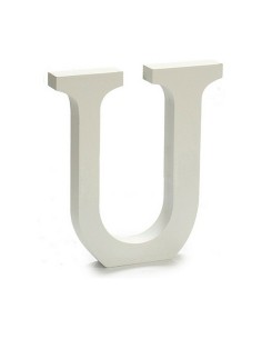 Lettre Pincello U Blanc 1,8 x 21 x 17 cm (12 Unités) 2