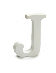 Lettre Pincello J Blanc Bois 2 x 11 cm (24 Unités) 2