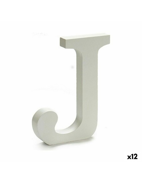 Lettre Pincello J Blanc 1,8 x 21 x 17 cm (12 Unités)