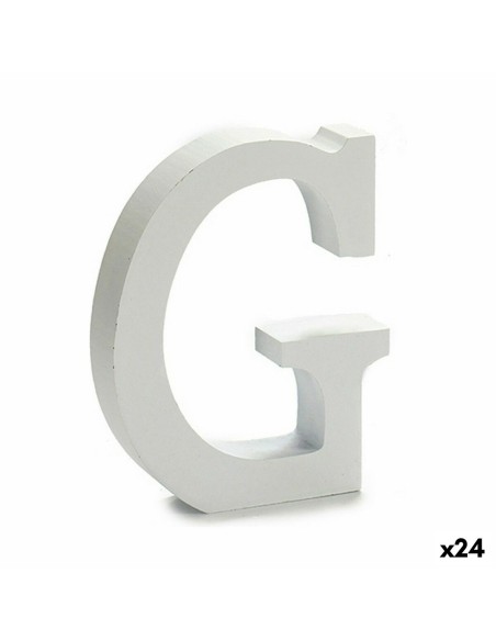 Lettre Pincello G Blanc 2 x 16 x 14,5 cm (24 Unités)