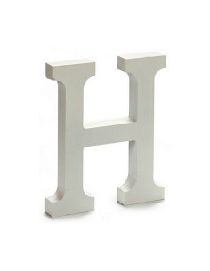 Lettre Pincello H Blanc 1,8 x 21 x 17 cm (12 Unités) 2