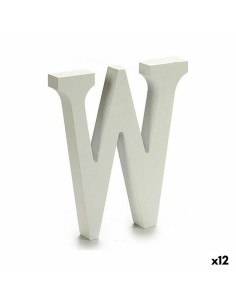 Lettre Pincello W Blanc 1,8 x 21 x 17 cm (12 Unités)