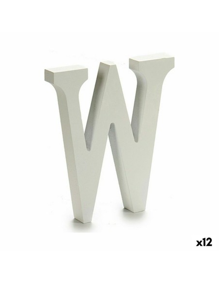 Lettre Pincello W Blanc 1,8 x 21 x 17 cm (12 Unités)