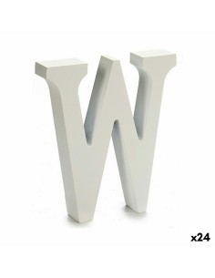 Lettre Pincello W Blanc 2 x 16 x 14,5 cm (24 Unités)
