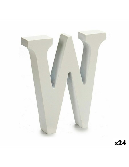 Lettre Pincello W Blanc 2 x 16 x 14,5 cm (24 Unités)