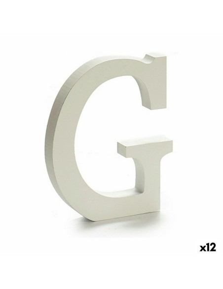 Lettre Pincello G Blanc 1,8 x 21 x 17 cm (12 Unités)