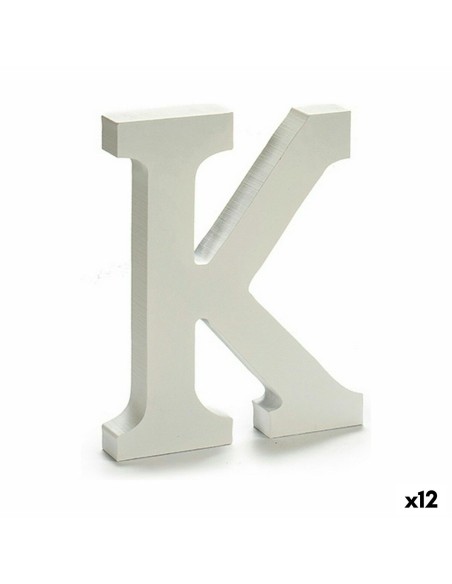 Lettre Pincello K Blanc 1,8 x 21 x 17 cm (12 Unités)