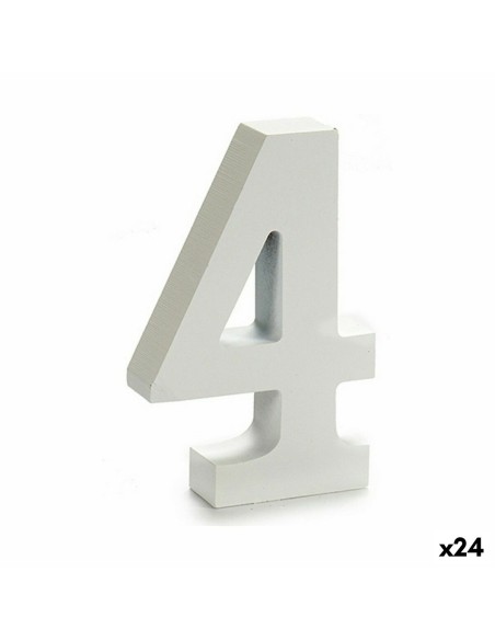 Numéro Pincello 4 Blanc 2 x 16 x 14,5 cm (24 Unités)
