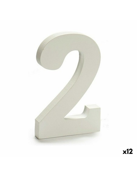 Numéro Pincello 2 Blanc 1,8 x 21 x 17 cm (12 Unités)