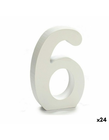Numéro Pincello 6 Blanc 2 x 16 x 14,5 cm (24 Unités)