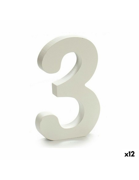 Numéro Pincello 3 Blanc 1,8 x 21 x 17 cm (12 Unités)