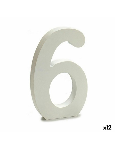 Numéro Pincello 6 Blanc 1,8 x 21 x 17 cm (12 Unités)