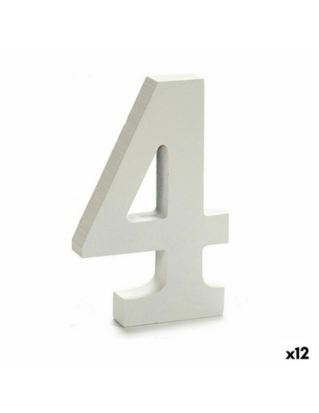 Numéro Pincello 4 Blanc 1,8 x 21 x 17 cm (12 Unités)