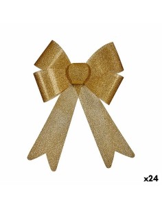 Décorations de Noël Krist+ 65551 Doré PVC Lien 33 x 33 x 3 cm 23 x 3 x 30 cm (24 Unités)