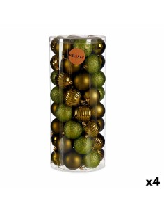 Lot de boules de Noël Vert Plastique (4 Unités)