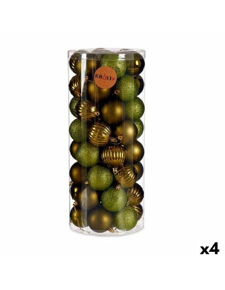 Lot de boules de Noël Vert Plastique (4 Unités)