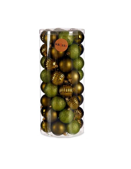 Lot de boules de Noël Vert Plastique (4 Unités)