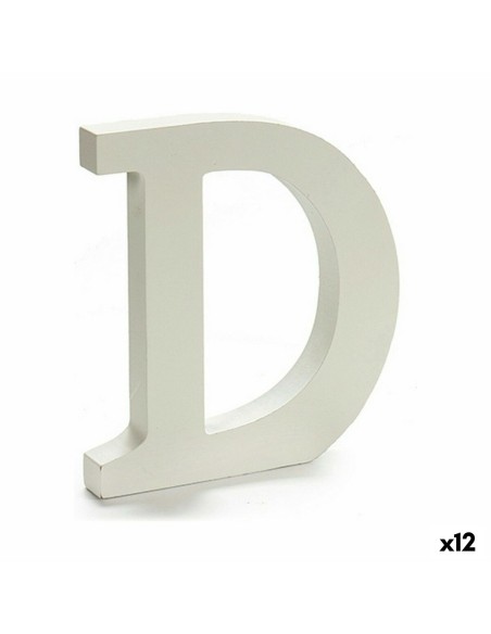 Lettre Pincello D Blanc 1,8 x 21 x 17 cm (12 Unités)